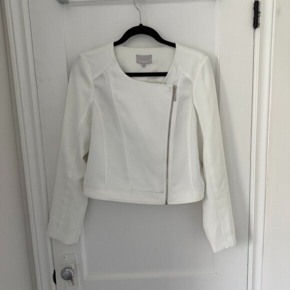 1. State Jackets & Blazers - 1. State White Zip Jacket - Size 8
